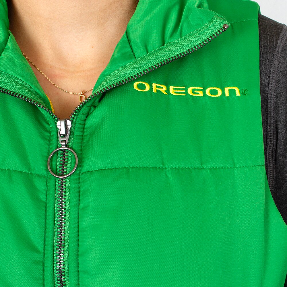 Ducks Spirit, Colosseum, Green, Vest, Polyester, Women, Puffer, 954276